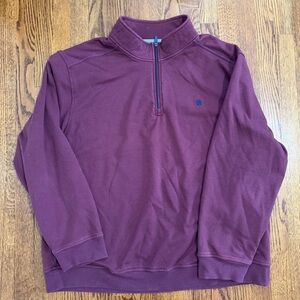 Izod Advantage Performance Stretch Burgundy 1/4 Zip Pullover Size 3XL